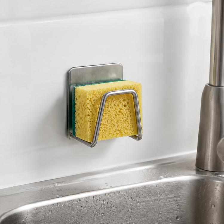 304 Stainless Steel Sponge Rack Sink Drain Rack, Color: Brushed Color, Brushed Color, Baking Black, Large True Color, Large Baking Black, Large Baking White, 201 Ture Color
