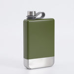 Flacon de hanche portable de 9 oz en acier inoxydable 304 pour whisky, vodka, vin, noir mat, vert militaire, bleu, rouge
