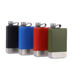 Flacon de hanche portable de 9 oz en acier inoxydable 304 pour whisky, vodka, vin, noir mat, vert militaire, bleu, rouge