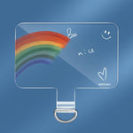 Lanière de téléphone universelle, pièce de connexion arrière en TPU, Sourire, Smiley coloré, Joyeux, Arc-en-ciel, Cerf, Tigre adorable