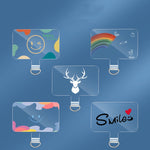 Lanière de téléphone universelle, pièce de connexion arrière en TPU, Sourire, Smiley coloré, Joyeux, Arc-en-ciel, Cerf, Tigre adorable