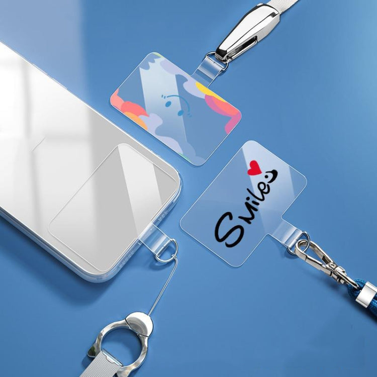 Lanière de téléphone universelle, pièce de connexion arrière en TPU, Sourire, Smiley coloré, Joyeux, Arc-en-ciel, Cerf, Tigre adorable