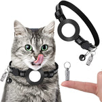 Collier avec pendentif d'adresse anti-perte pour animaux de compagnie avec clochette pour AirTag 2e génération / AirTag 1re génération, vert, violet, noir, rose, orange, bleu