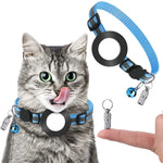 Collier avec pendentif d'adresse anti-perte pour animaux de compagnie avec clochette pour AirTag 2e génération / AirTag 1re génération, vert, violet, noir, rose, orange, bleu