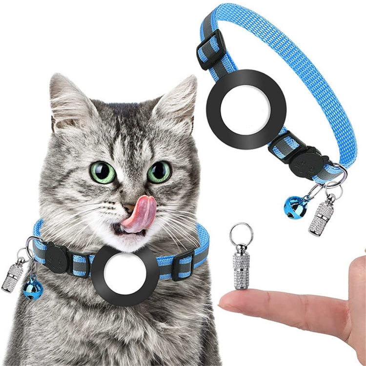 Collier avec pendentif d'adresse anti-perte pour animaux de compagnie avec clochette pour AirTag 2e génération / AirTag 1re génération, vert, violet, noir, rose, orange, bleu