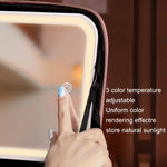 NICELAND TM1060 Trousse de Maquillage Grande Capacité Avec Lampe Portable, Petit Rose, Petit Noir, Grand Rose, Grand Noir