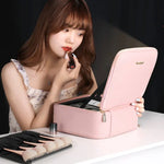 NICELAND TM1060 Trousse de Maquillage Grande Capacité Avec Lampe Portable, Petit Rose, Petit Noir, Grand Rose, Grand Noir