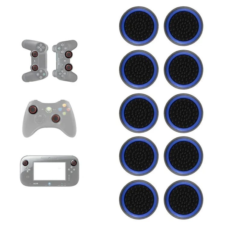 Lot de 10 capuchons de boutons lumineux en silicone pour manettes de jeu PS5/PS4/PS3/ONE/360/PRO/Series X/S