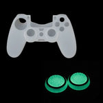 Lot de 10 capuchons de boutons lumineux en silicone pour manettes de jeu PS5/PS4/PS3/ONE/360/PRO/Series X/S