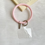 3 PCS Phone Case Silicone Bracelet Keychain Anti-fall Phone Lanyard with Patch, Pink, Purple, Blue, Lemon Yellow, Orange, Red, Black, White, Mint Green