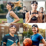Bandeau de sport anti-transpiration pour fitness, noir éclair, noir classique, gris élégant, gris foncé, gris rayé