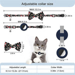 Collier pour animaux de compagnie imprimé anti-perte avec nœud et clochette pour AirTag 2e génération / AirTag 1re génération, jaune, bleu, rose, bleu foncé, orange, vert menthe
