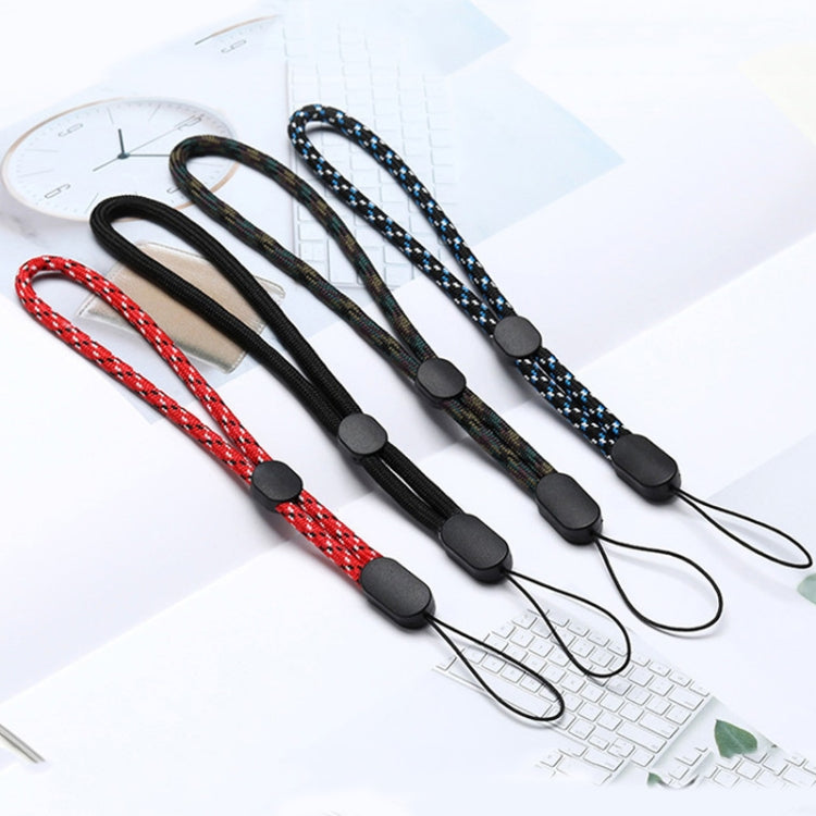 Lot de 10 dragonnes réglables pour téléphone portable, courtes, anti-perte, jacquard vert, jacquard bleu, jacquard rouge, noir