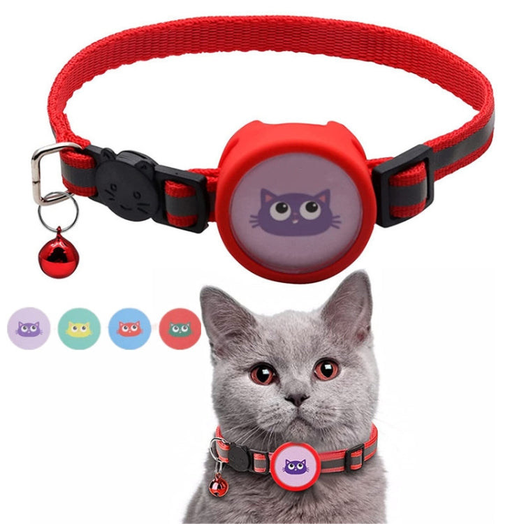 Collier réfléchissant avec clochette pour AirTag 2e génération / AirTag 1re génération, Rouge, Violet, Noir, Rose
