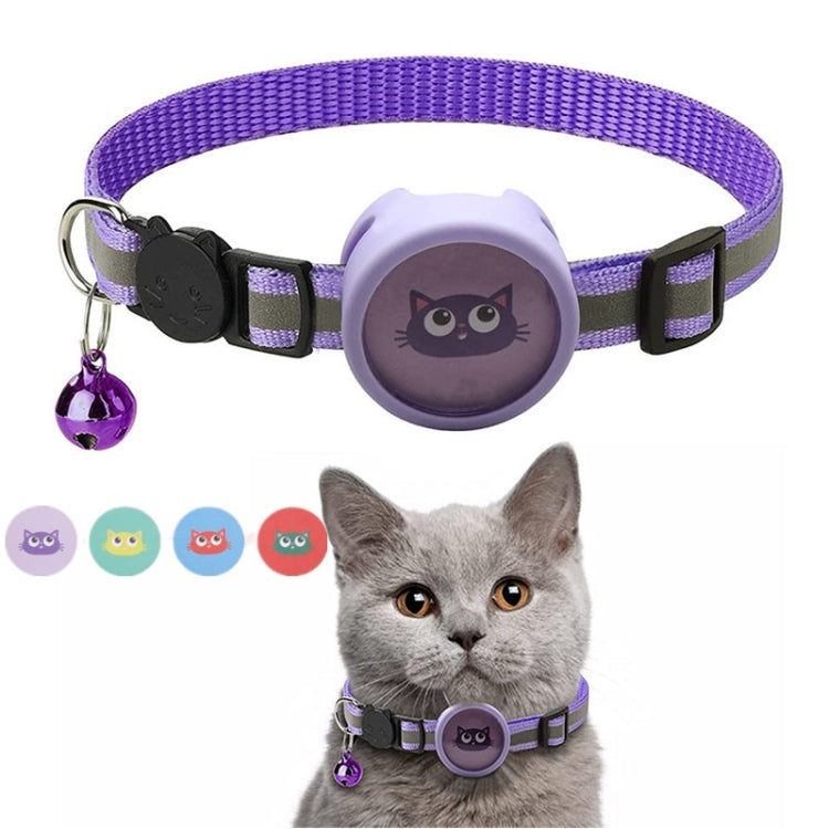 Collier réfléchissant avec clochette pour AirTag 2e génération / AirTag 1re génération, Rouge, Violet, Noir, Rose