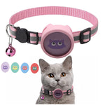 Collier réfléchissant avec clochette pour AirTag 2e génération / AirTag 1re génération, Rouge, Violet, Noir, Rose