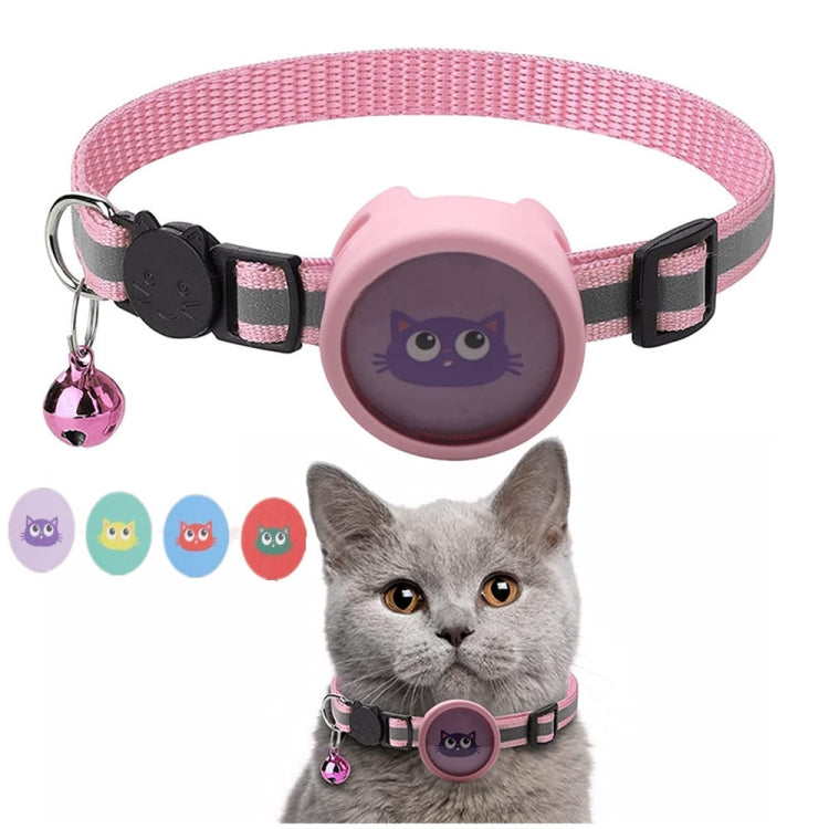Collier réfléchissant avec clochette pour AirTag 2e génération / AirTag 1re génération, Rouge, Violet, Noir, Rose