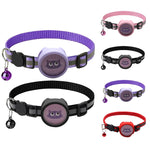 Collier réfléchissant avec clochette pour AirTag 2e génération / AirTag 1re génération, Rouge, Violet, Noir, Rose