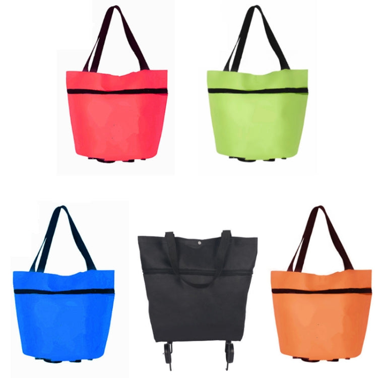 Chariot de courses portable pliable avec roues, rouge, vert, bleu, noir, orange