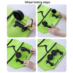 Chariot de courses portable pliable avec roues, rouge, vert, bleu, noir, orange