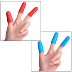 4 ensembles de protège-doigts en silicone anti-brûlure, antidérapants, résistants aux hautes températures, avec particules, couleur aléatoire, bleu