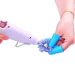 4 ensembles de protège-doigts en silicone anti-brûlure, antidérapants, résistants aux hautes températures, avec particules, couleur aléatoire, bleu