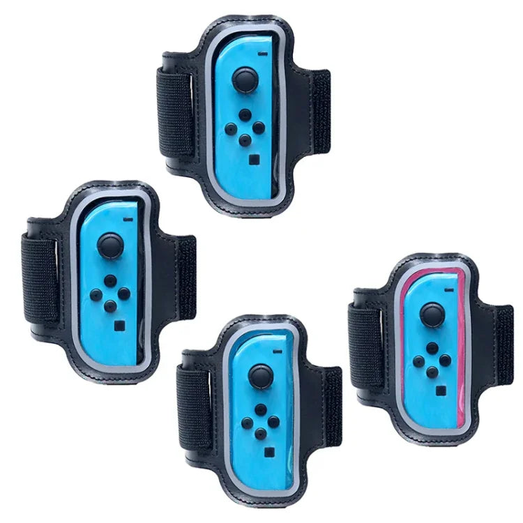 2 pièces JYS JYS-NS242 pour Nintendo Switch Joy-con petites sangles de sport de jambe de guidon, JYS-NS242 (noir), JYS-NS242 (rouge bleu)