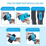 2 pièces JYS JYS-NS242 pour Nintendo Switch Joy-con petites sangles de sport de jambe de guidon, JYS-NS242 (noir), JYS-NS242 (rouge bleu)