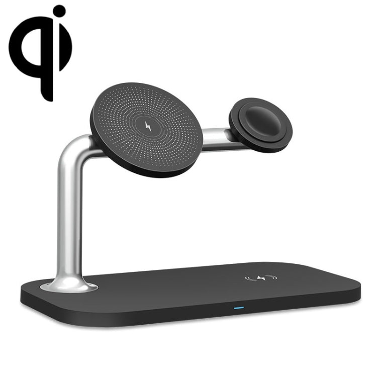 Chargeur sans fil magnétique 3 en 1 pour iPhone 12/13/14/15/16, Apple Watch et AirPods, 3 en 1 blanc, 3 en 1 noir