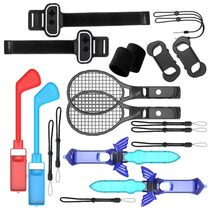 JYS JYS-NS241 Ensemble d'accessoires de mouvement somatosensoriel de jeu 12 en 1 pour Nintendo Switch, JYS 12 en 1