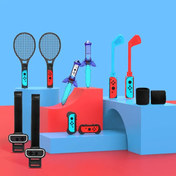 JYS JYS-NS241 Ensemble d'accessoires de mouvement somatosensoriel de jeu 12 en 1 pour Nintendo Switch, JYS 12 en 1