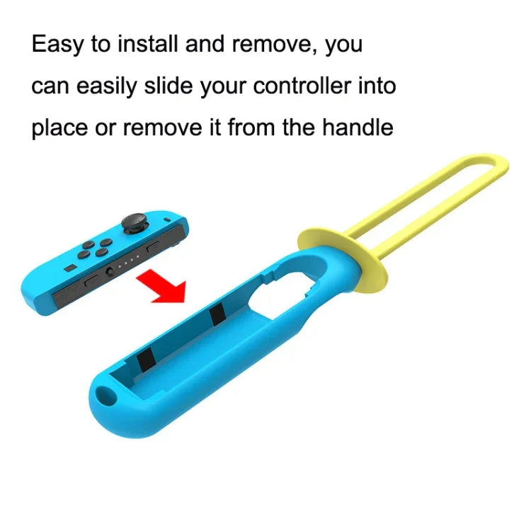 Ensemble de sport IPLAY HBS-447 10 en 1 pour Nintendo Switch : poignée, dragonne, sangle, sabre laser et raquette.