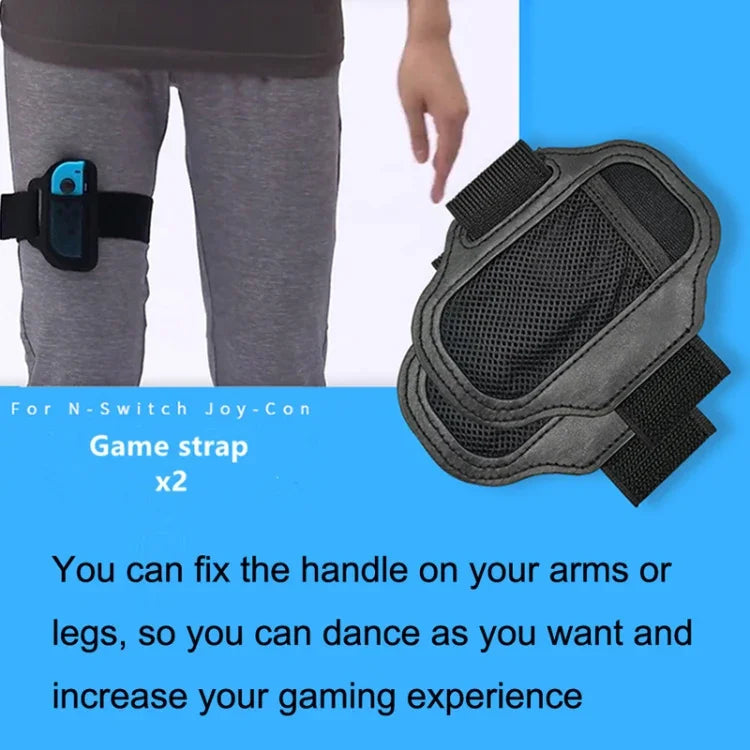 Ensemble de sport IPLAY HBS-447 10 en 1 pour Nintendo Switch : poignée, dragonne, sangle, sabre laser et raquette.