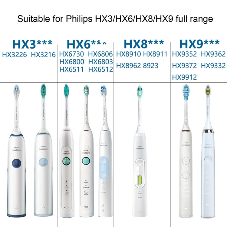 Tête de brosse à dents pour Philips HX6730 HX9352 HX8910 HX3226, style : poil moyen propre, soin des gencives, défense contre la plaque dentaire, Diamond Bright