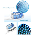 Têtes de brosse à dents pour Philips HX3/HX6/HX9 Series, Soin des gencives noir, Soin des gencives rose, Double action noir, Soin interdentaire vert, Soin interdentaire rose, Blancheur éclatante noir, Blancheur éclatante rose