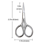 2 ciseaux à barbe, petits ciseaux cosmétiques, petits outils de maquillage, 2 à tête pointue, 2 à tête ronde