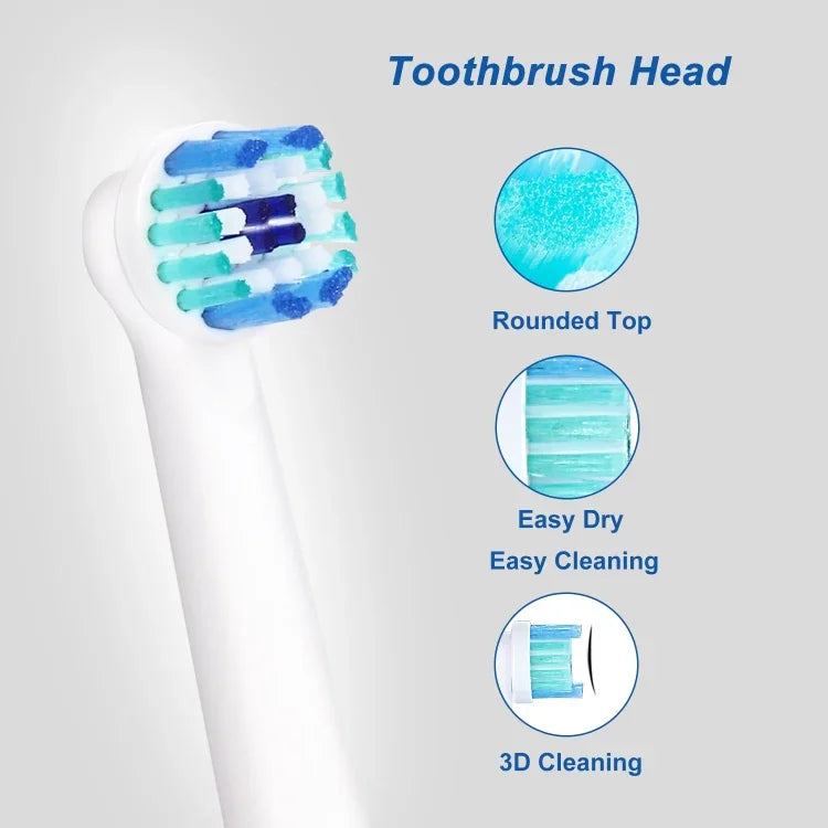 2 têtes de brosse de rechange pour brosse à dents électrique Oral-B (gamme complète), Nettoyage quotidien, Nettoyage de précision, Nettoyage multi-angles, Blancheur professionnelle, Nettoyage soies dentaires