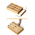 Distributeur de papier aluminium Boîte de rangement en bois pour tiroir de cuisine,Style :, Deux fentes, Trois fentes