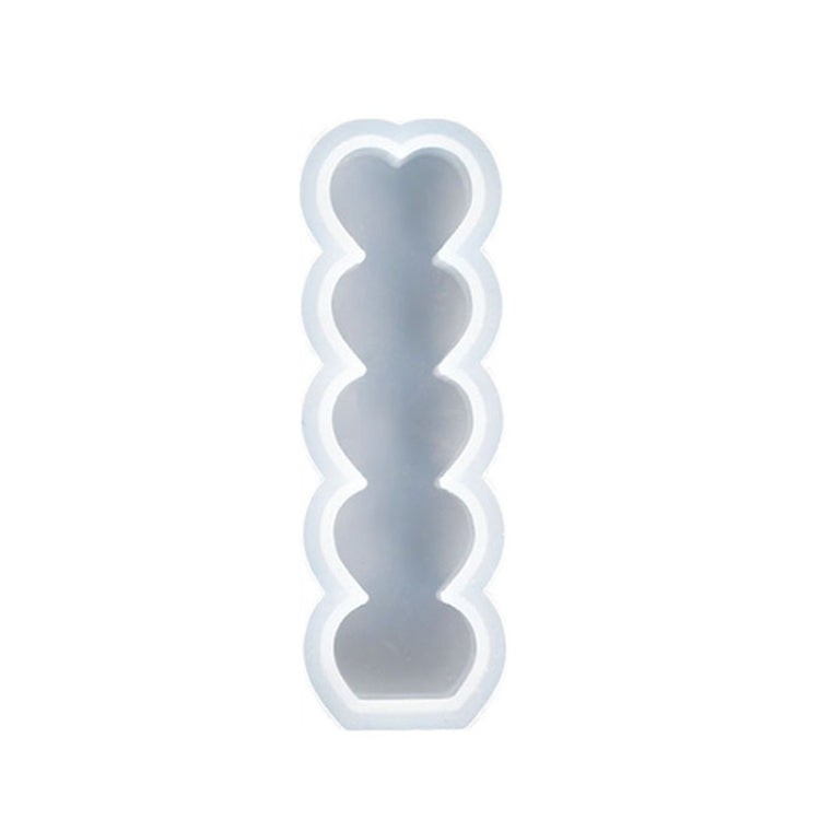 D2111-1 Moule en silicone pour bougie en forme de cœur, D2111-1
