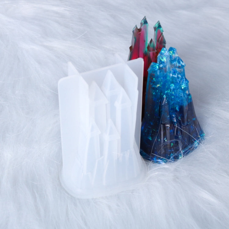 D581 Gouttes de cristal bricolage Moule en silicone château 3D, D581