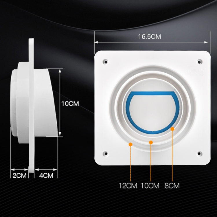 A100 Clapet anti-retour de salle de bain, Clapet anti-retour de ventilation pour tuyau d'évacuation, Clapet anti-retour