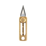 Mini couteau en laiton Porte-clés EDC Pendentif Couteau d'ouverture à poussoir, Laiton