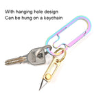 Mini couteau en laiton Porte-clés EDC Pendentif Couteau d'ouverture à poussoir, Laiton