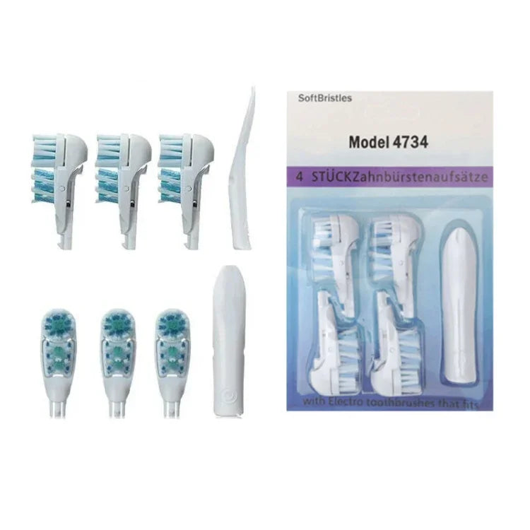 4 PCS/ensemble têtes de brosse à dents électriques multidirectionnelles de remplacement pour Oral B 3733 4732 4734