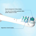 4 PCS/ensemble têtes de brosse à dents électriques multidirectionnelles de remplacement pour Oral B 3733 4732 4734
