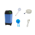 Douche électrique simple pour dortoir de terrain, modèle de base 4400 mAh, modèle 3 vitesses 4400 mAh, affichage numérique 4400 mAh, affichage numérique 7800 mAh