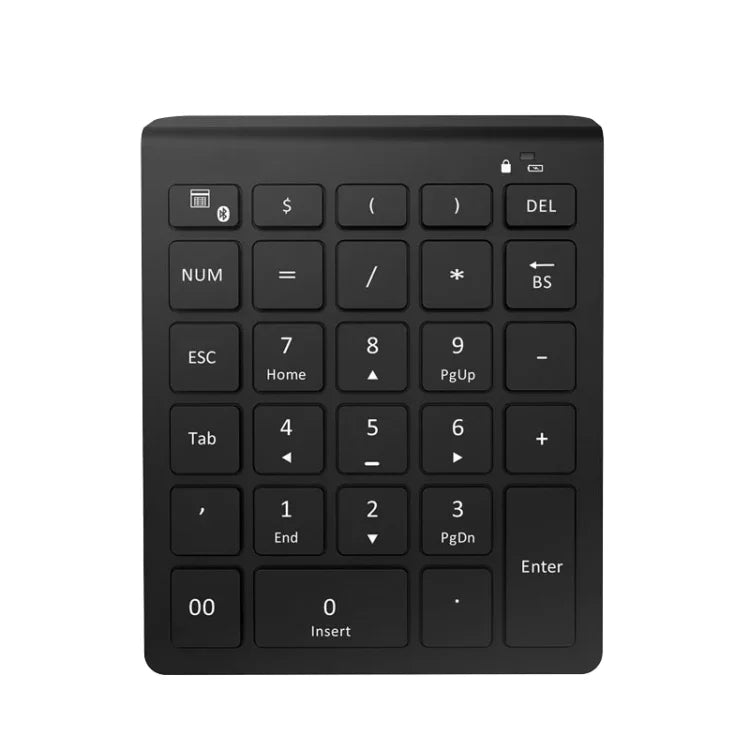 Clavier mini sans fil pour ordinateur portable BT302 à 28 touches, Spécification : Bluetooth (Noir), Bluetooth (Gris), 2.4G (Noir), 2.4G (Gris)