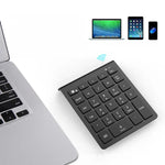 Clavier mini sans fil pour ordinateur portable BT302 à 28 touches, Spécification : Bluetooth (Noir), Bluetooth (Gris), 2.4G (Noir), 2.4G (Gris)