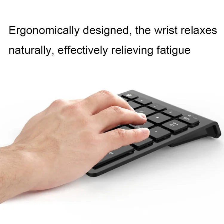 Clavier mini sans fil pour ordinateur portable BT302 à 28 touches, Spécification : Bluetooth (Noir), Bluetooth (Gris), 2.4G (Noir), 2.4G (Gris)