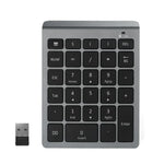 Clavier mini sans fil pour ordinateur portable BT302 à 28 touches, Spécification : Bluetooth (Noir), Bluetooth (Gris), 2.4G (Noir), 2.4G (Gris)